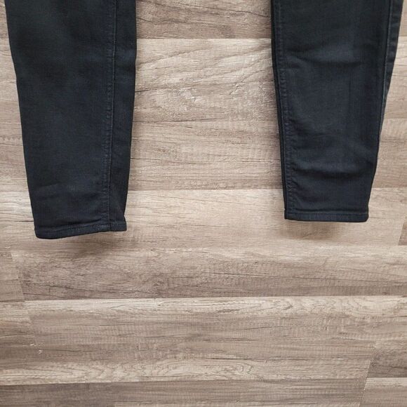7 For All Mankind The Ankle Skinny Jeans in Black Sand Broken Twill Size 27 - Picture 9 of 16